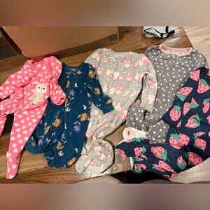 Carters footed winter sleepers bundle